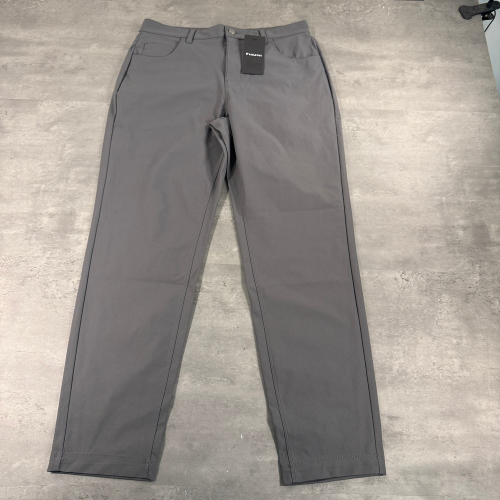 Fabletics Don Pants Mens 32x32 Grey Active Performance $125 5 Pocket Golf Work